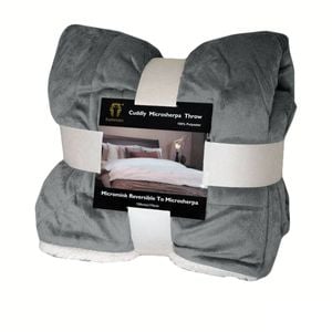 Ramesses Cuddly Microsherpa Throw 150 x 170cm Grey