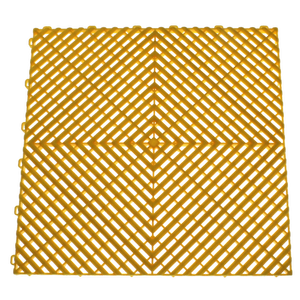 FloorEase 400 x 400 x 18mm Modular Interlocking Garage Floor Tiles - Yellow 9 Pack