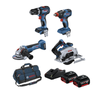 Bosch 18V Professional 4 Piece 2x5.0Ah Kit 0615A5008V