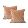 2pc Cloud Linen Trova Cotton Velvet/feather 50cm Cushion Set Square Blush