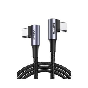 Ugreen 60w Right Angle Usb-c To Usb-c Cable 6.6ft Fast Charging Data Transfer