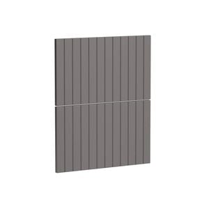 Kaboodle 600mm Smoked Grey V-Groove 2 Drawer Panels