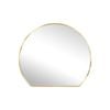 Barelli 800 x 690mm Brushed Brass Isla Round with Straight Bottom Framed Mirror