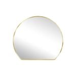 Barelli 800 x 690mm Brushed Brass Isla Round with Straight Bottom Framed Mirror
