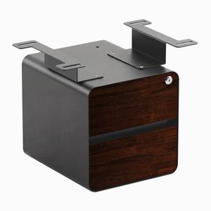Desky Minimal Under Desk Cabinet Space Grey Frame