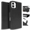 Tough On for Apple iPhone 16 Plus Case Magnetic Detachable Leather Black