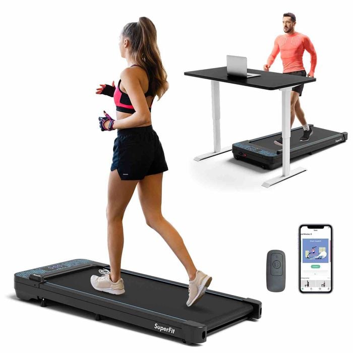 Costway 140kg Capacity Under Desk Treadmill Walking Pad Remote & App Control