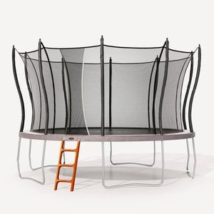 VULY Flare Large 13ft Trampoline for Kids with Safety Enclosure - Round Kids Trampolines Bundle With Ladder