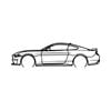 Ignite Laser Ford 2020 Mustang GT Silhouette Metal Wall Art Coated Black 15.7inch/40cm