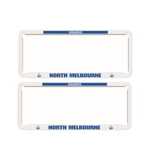 2x OFFICIAL AFL NORTH MELBOURNE Car Number Plate Frame Cover Surround