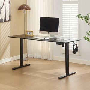 Electric Standing Desk Height Adjustable, Sit & Stand Desk for Home Office with Splice Board and Memory Controller, Black