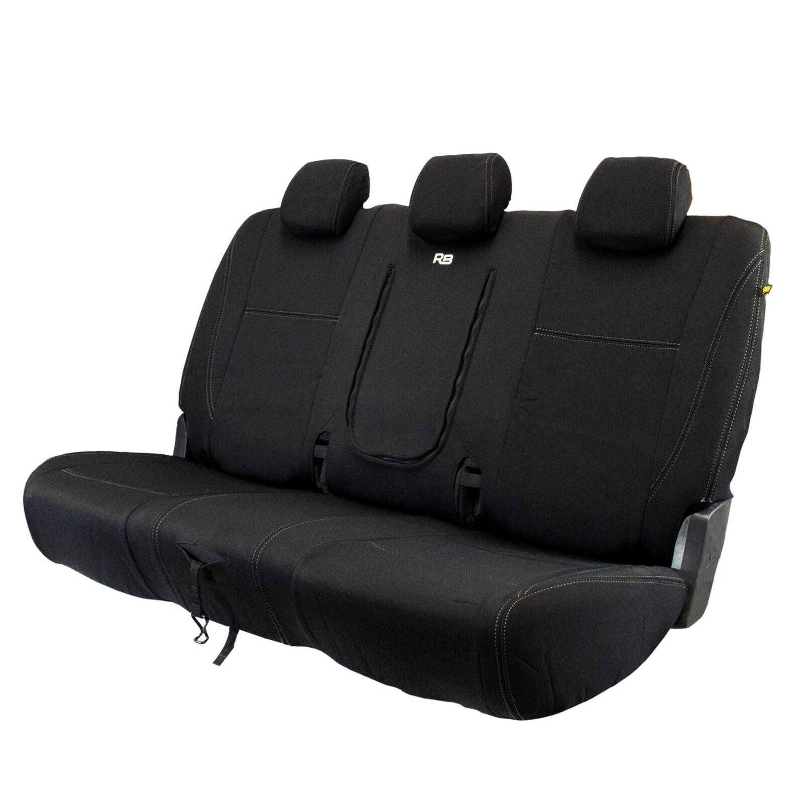 Premium Neoprene Seat Covers For Ford Ranger PX II - Front Fullback Pocket + Rear Cover Set, Airbag Safe, Charcoal Black - View #10