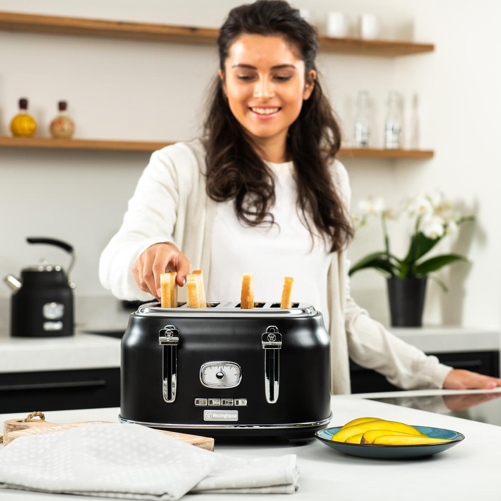 Westinghouse Retro Series Slice Toaster Black Bunnings Australia