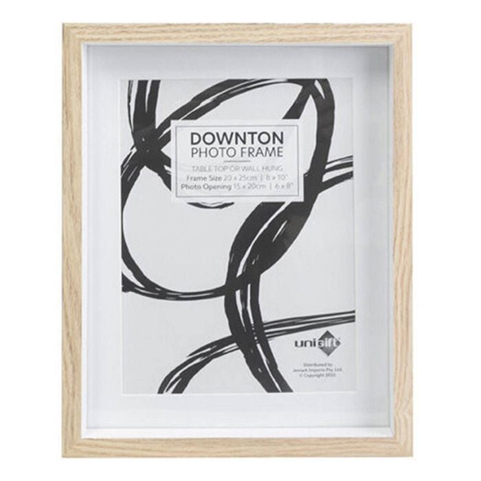 Unigift Downton Matt Wooden/Glass Picture Photo Frame 20x25cm Natural