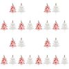 12PK LVD Tree Folk Home/Office Hanging X-mas Display Ornament Decor 8x9cm Red