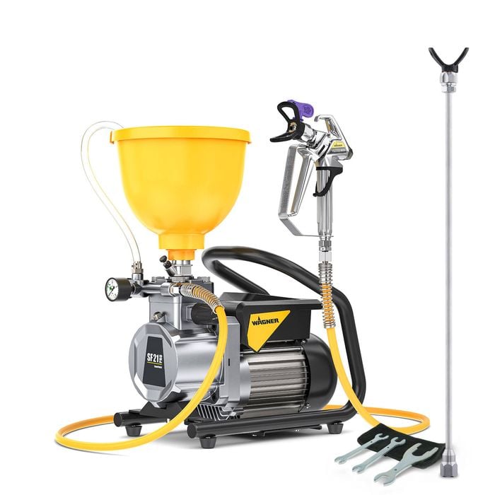 Wagner SF21 Pro Paint Sprayer Hopper System Plus - Includes 24" Spray Tip Extension Pole