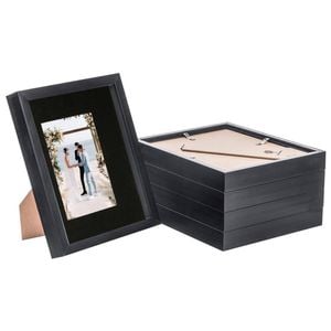 Nicola Spring 8" X 10" Black 3d Box Photo Frames - 4" X 6" Mount - Black - Pack Of 5
