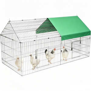 Advwin Chicken Coop Chicken Run Pen for Yard with Cover