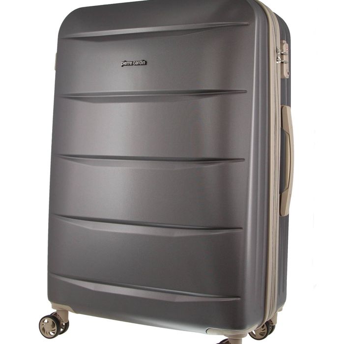 Pierre Cardin 4 Wheel Cabin Hard-shell Travel Tsa Lock Suitcase 80cm Graphite