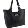 Milleni Women's Handbag Vegan Leather Fashion Chic Caryall Tote Bag Black