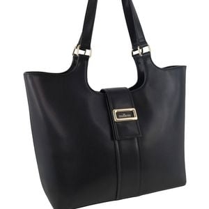 Milleni Women's Handbag Vegan Leather Fashion Chic Caryall Tote Bag Black