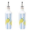 2PK Porto Limone Stoneware Kitchen Oil Storage Bottle 700ml Multi-Coloured