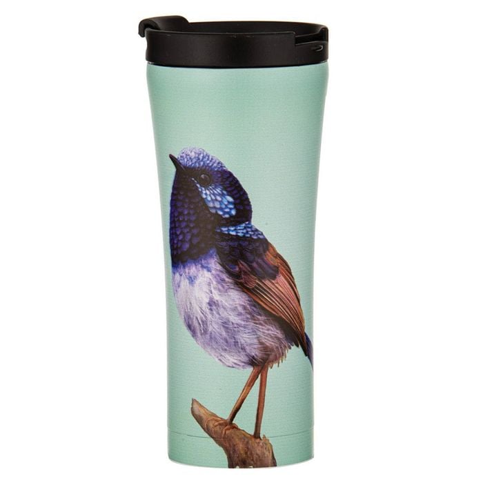Ashdene Stainless Steel 500ml Modern Birds Wren Travel Mug w/ Lid