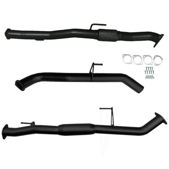 Ignite Exhausts Dump Pipe Back For Nissan D40 Navara V6 V9x Stx550 Turbo 3" Hotdog Black Aluminised Steel