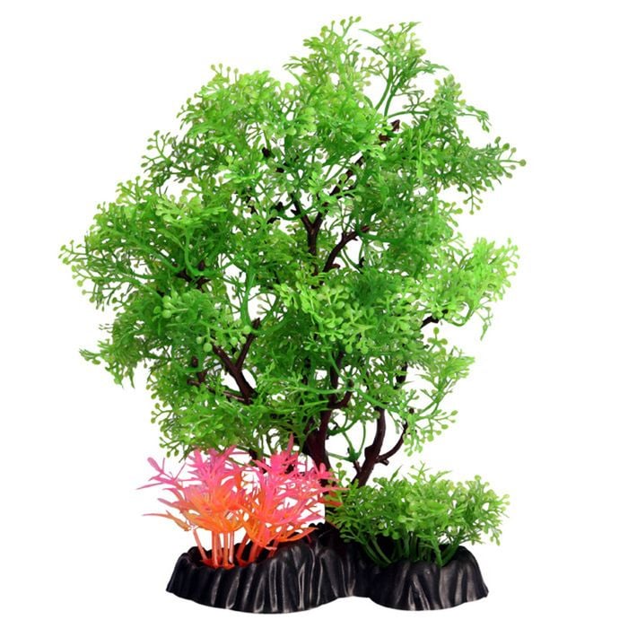 Aqua One Ecoscape Pollicem Ranae Tree Green Plastic Plant 20cm - Med (28388)