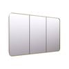 Future Glass Calla Rectangle Mirror Cabinet 800 X 1200mm - Satin Brass