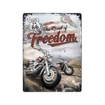 Nostalgic-Art Large Sign Route 66 Freedom