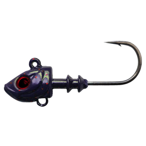 Profishent Tackle 7g Painted Fishing Jig Head Purple Red Fleck