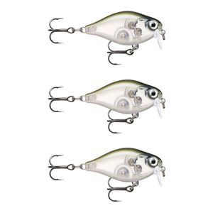 3x Rapala 3.5cm X Light Crank Shallow Run Crankbait Fishing Lure -Ghost Shinner