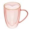 Amour Pink Tinted Clear Double Walled Drinking Glass/Mug/Jug