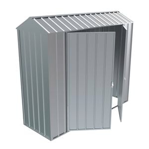 Build-a-Shed  0.8 x 2.3 x 2.1m  Gable Double Hinged Side Door Shed - Zinc