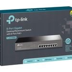 TP-Link TL-SG1008MP 8-Port Gigabit Desktop/Rackmount Switch with 8-Port PoE+ (Replacement model of TL-SG1008PE)