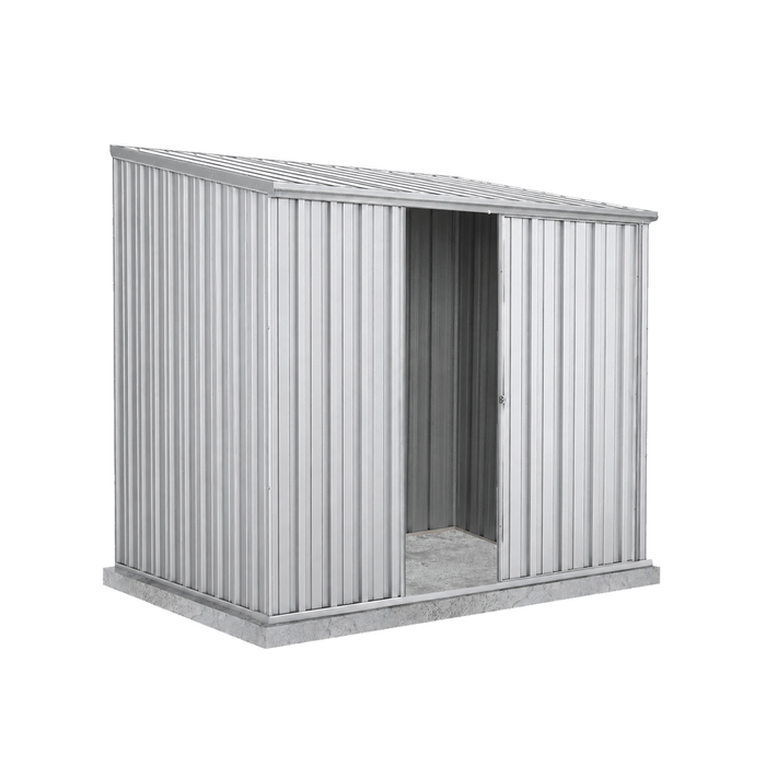 Absco Sheds 2.26 x 1.52 x 2.08m Zincalume Ezislider Single Sliding Door Garden Shed