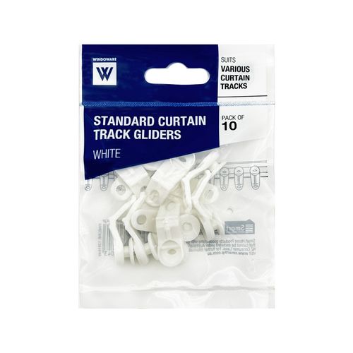 Windoware White Standard Curtain Track Glider - 10 Pack - Bunnings ...