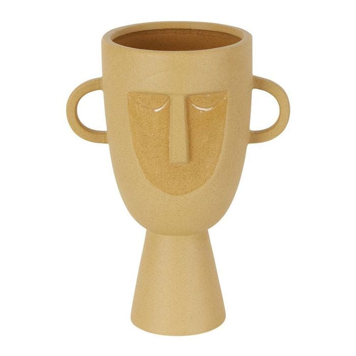 Belle Coltrane Stoneware Face Flower Vase 34cm - Sand