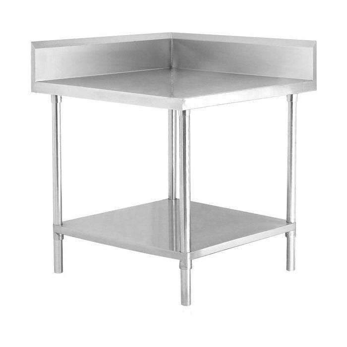 Modular Systems Corner Workbench,150mm Splashback & Undershelf 700x700x900mm Wbcb7-0700/a