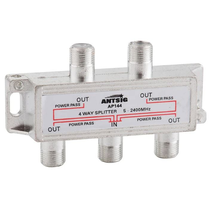 Antisig F-Connector Splitter - 4 Way