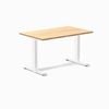 Desky Fixed Height Bamboo Desk 120x75cm White Leg