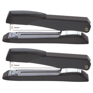 2pk Marbig 20 Sheets Full Strip Metal Stapler Paper Office/school Binder Black