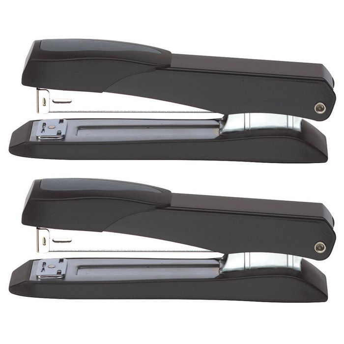 2pk Marbig 20 Sheets Full Strip Metal Stapler Paper Office/school Binder Black