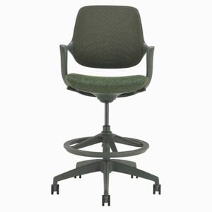 Desky Evoque Low Back Office Chair - Dark Green with Drafting Kit