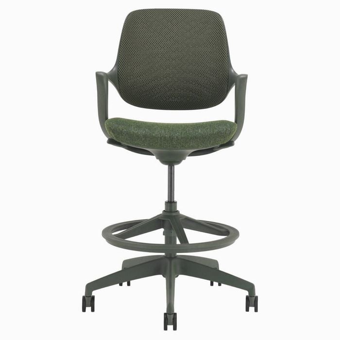 Desky Evoque Low Back Office Chair - Dark Green with Drafting Kit