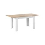 Oikiture 160cm Extendable Dining Table WoodenWhite