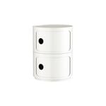MIUZ 2 Tier White Replica Componibili Round Storage Cabinet