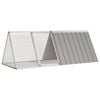vidaXL Rabbit Cage Grey 201.5x80.5x71 cm Galvanised Steel Pet Hutch Playpen