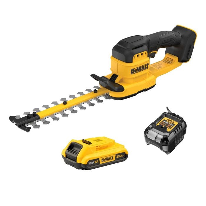 DeWALT 18V XR 20cm Compact Hedge Trimmer 2.0Ah Kit